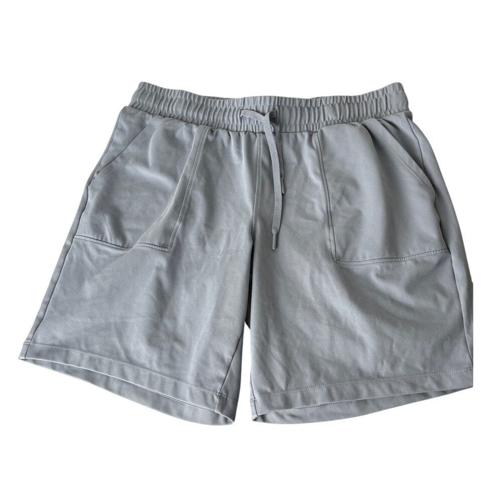 Mondetta Knit Athletic Bermuda Shorts Men's Size M Gray Elastic Waist Drawstring